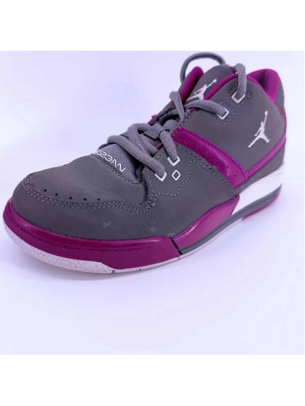 Nike Boys Air Jordan Flight Grey Purple Red White Size 13C 768912-026